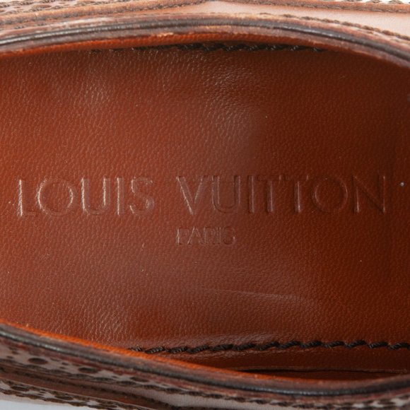Louis Vuitton Brown Leather Cap Toe Oxford Shoes - Picture 4 of 7